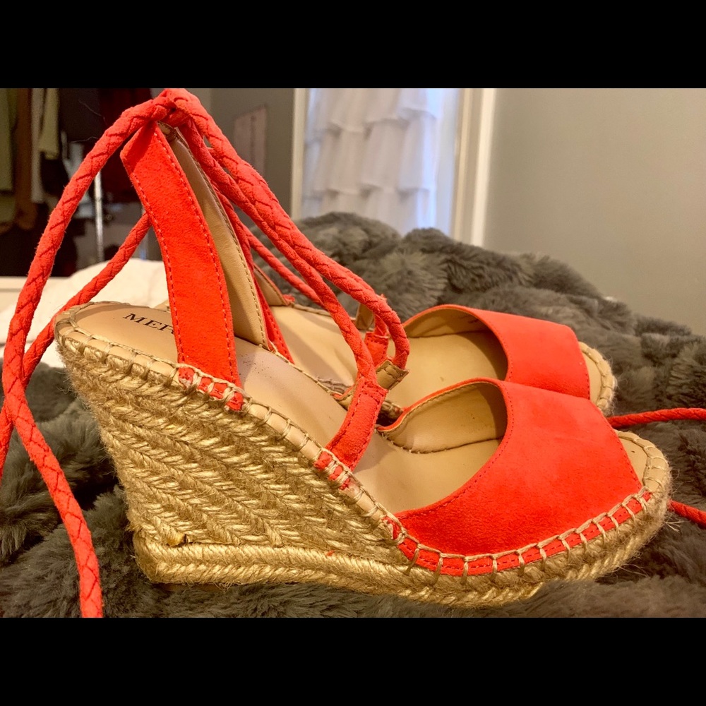Coral Tie-Up Espadrilles